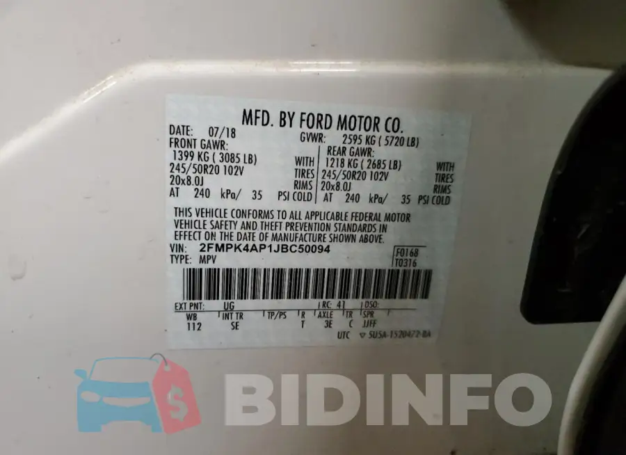 2FMPK4AP1JBC50094 Photo# 13