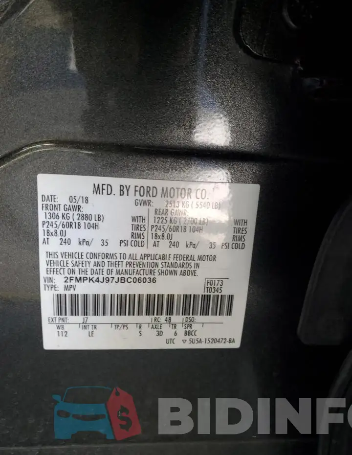 2FMPK4J97JBC06036 Photo# 13