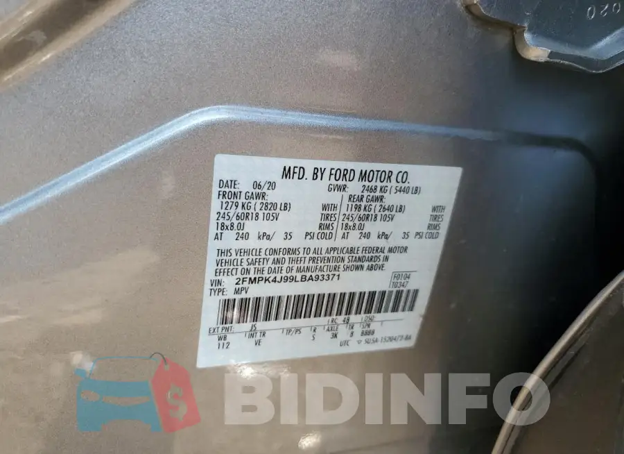 2FMPK4J99LBA93371 Photo# 13