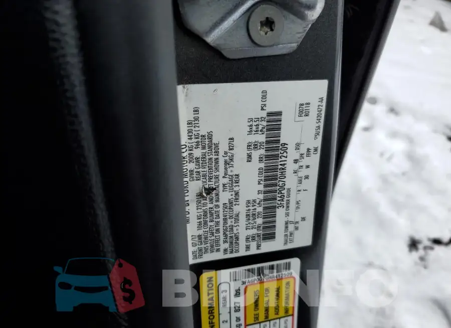 3FA6P0G70HR412509 Photo# 12