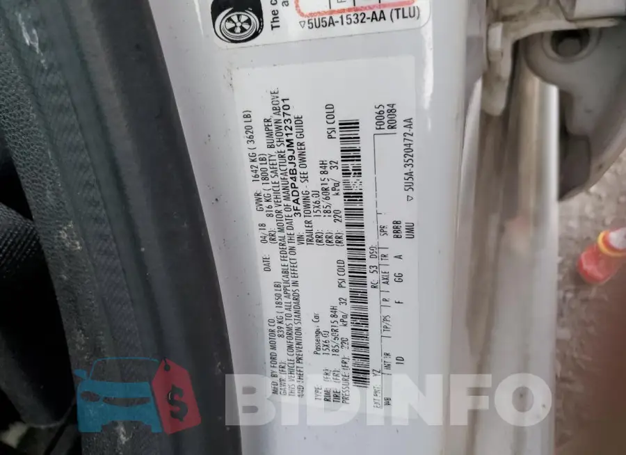 3FADP4BJ9JM123701 Photo# 12