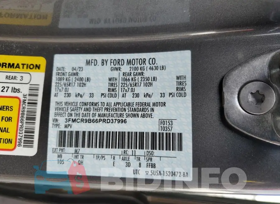 3FMCR9B66PRD37996 Photo# 14
