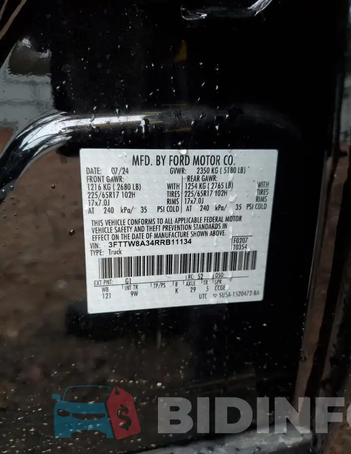 3FTTW8A34RRB11134 Photo# 12