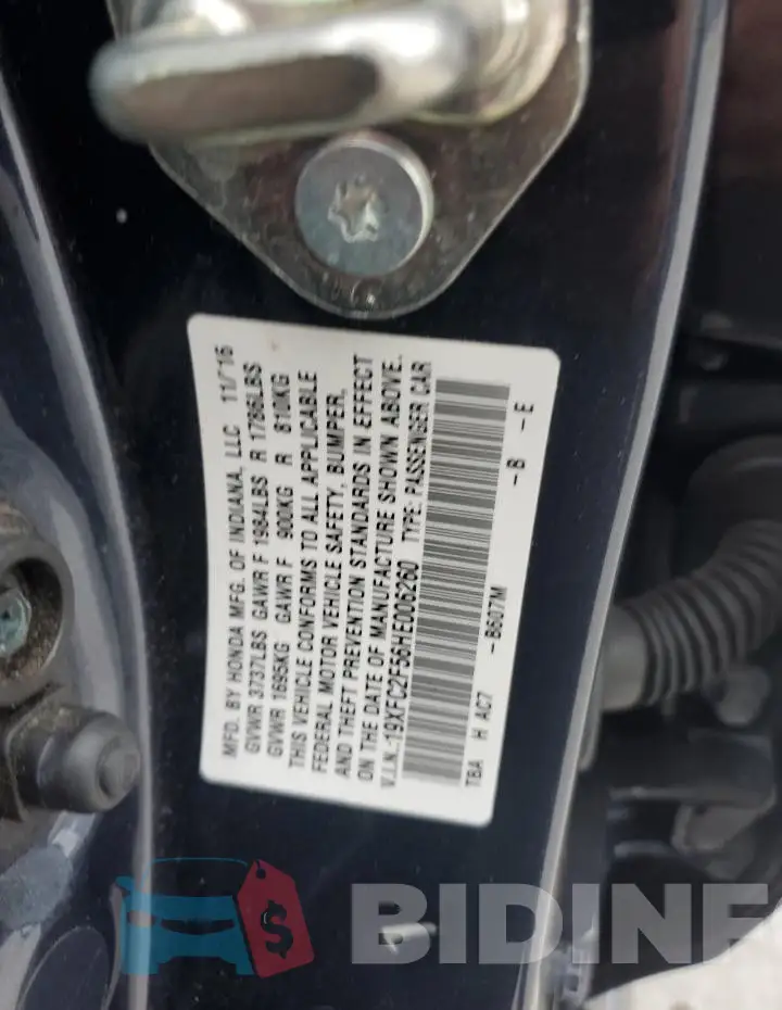 19XFC2F56HE006260 Photo# 12