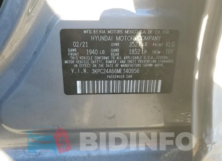 3KPC24A66ME140956 Photo# 12
