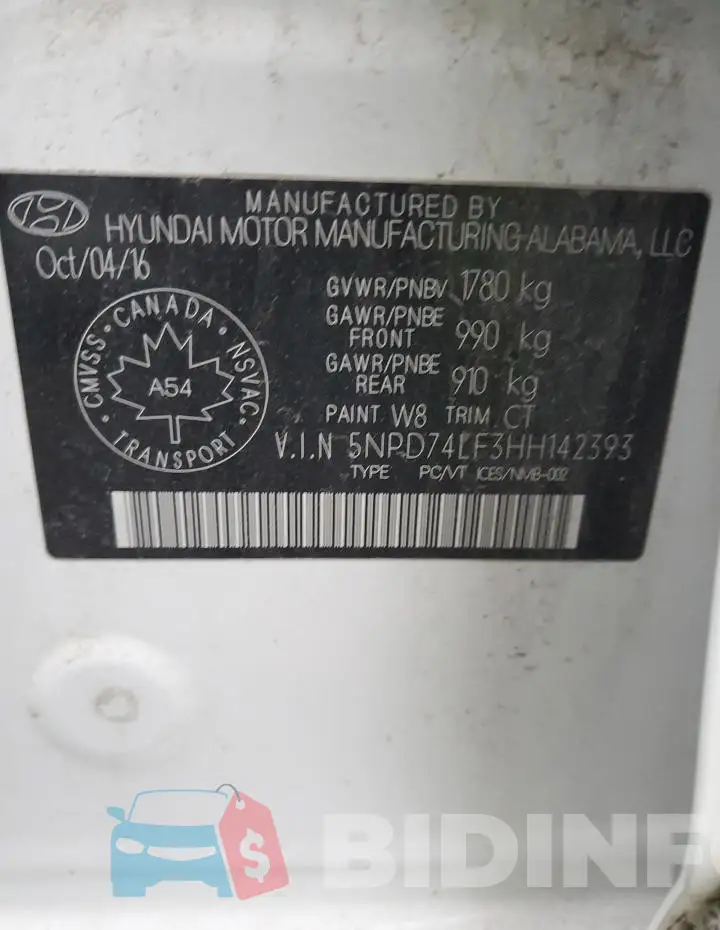 5NPD74LF3HH142393 Photo# 12