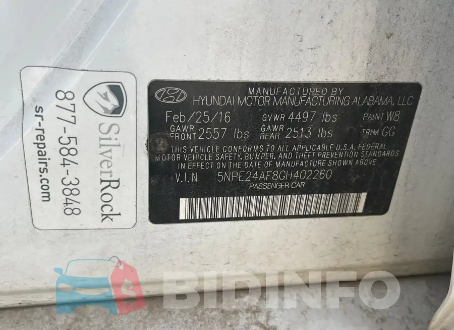 5NPE24AF8GH402260 Photo# 10