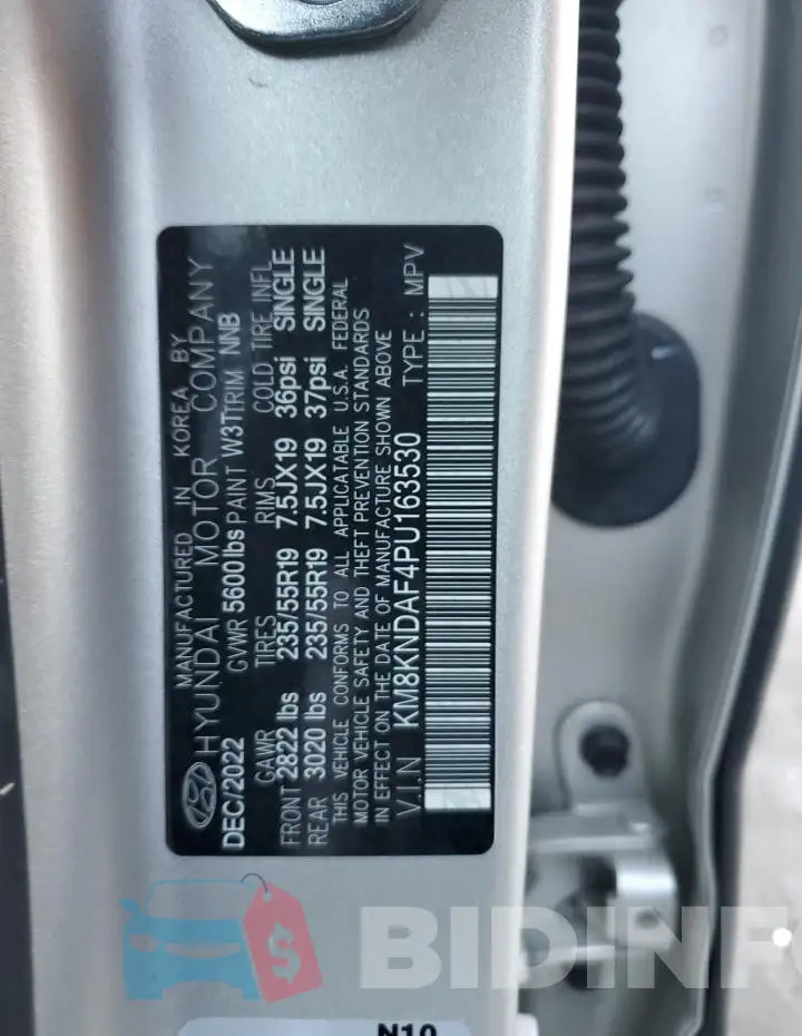 KM8KNDAF4PU163530 Photo# 12