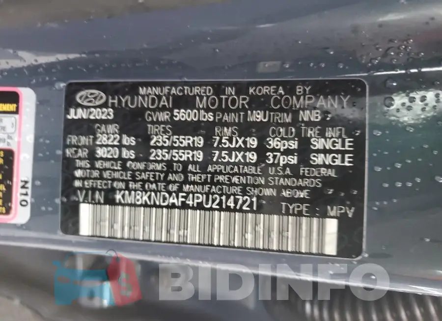 KM8KNDAF4PU214721 Photo# 13
