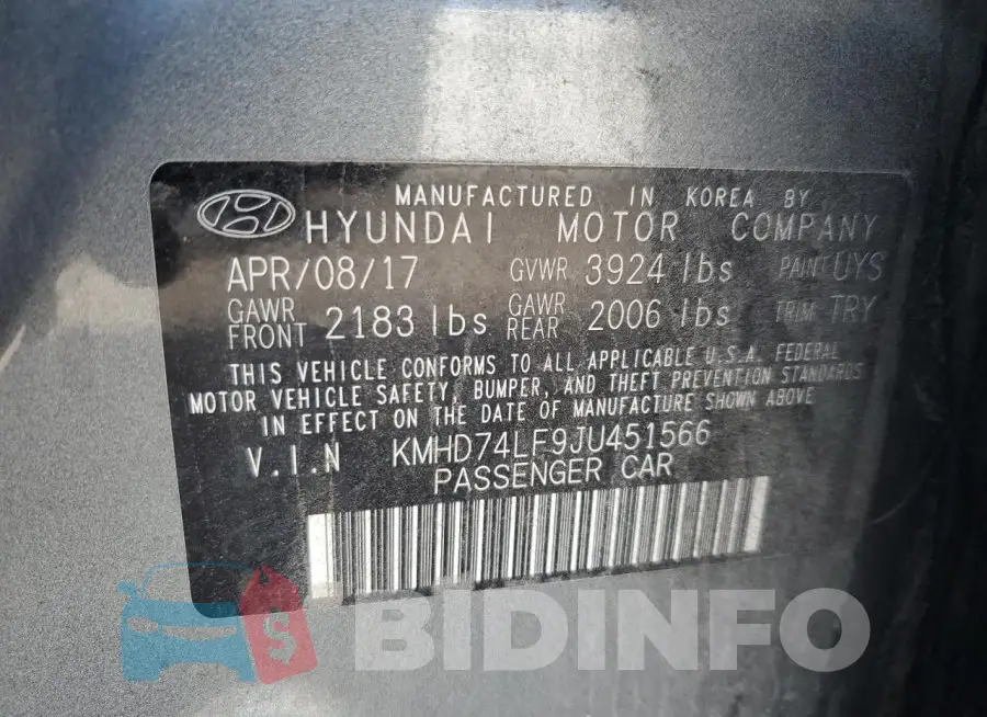 KMHD74LF9JU451566 Photo# 12