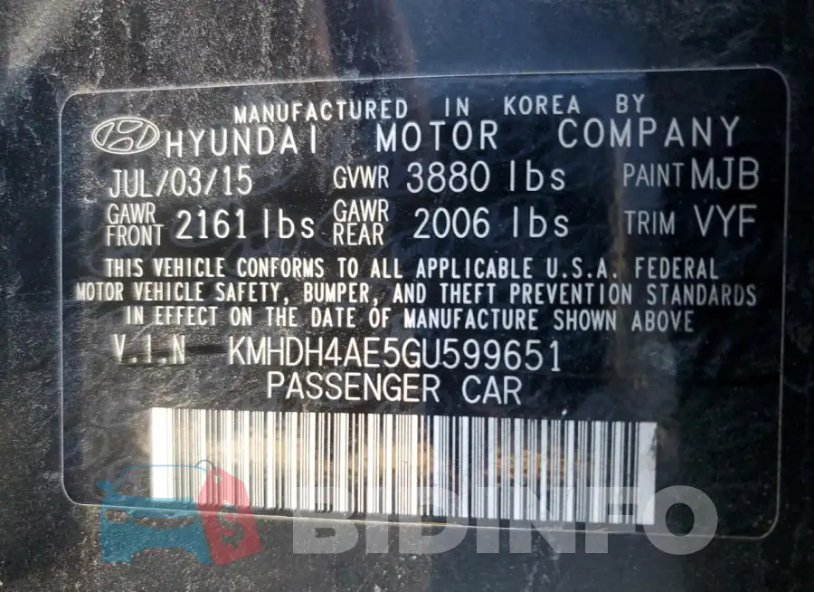 KMHDH4AE5GU599651 Photo# 12