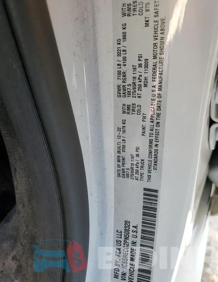 1C6SRECG2PN508320 Photo# 12