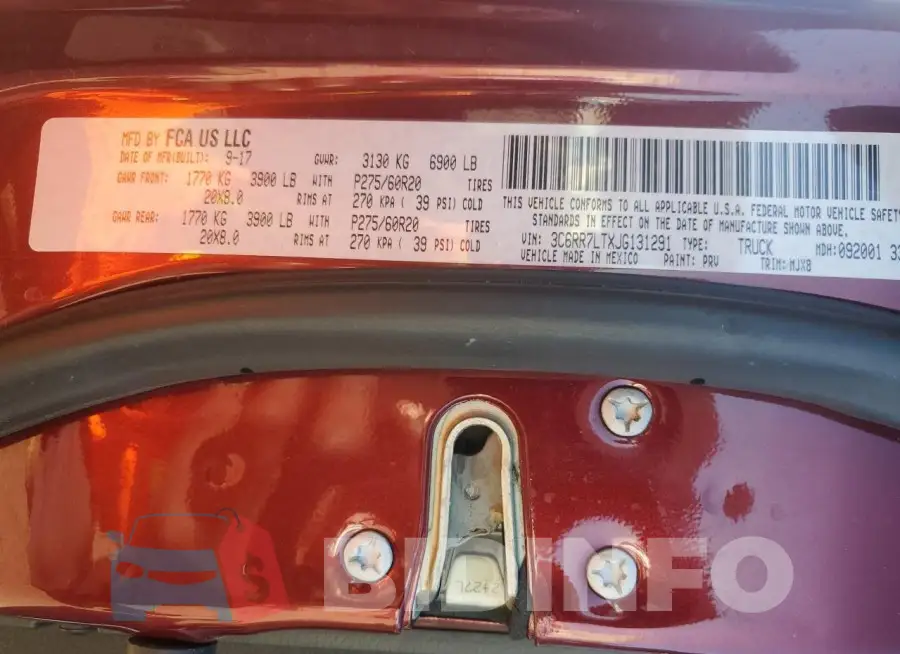 3C6RR7LTXJG131291 Photo# 13
