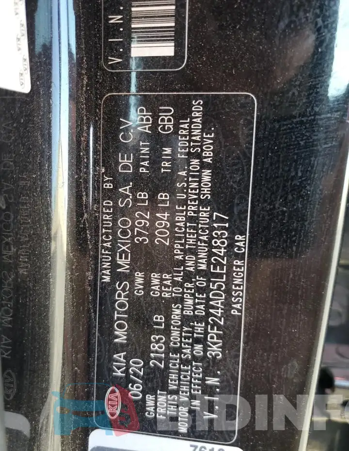 3KPF24AD5LE248317 Photo# 12