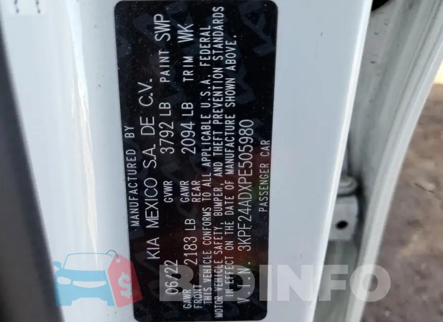3KPF24ADXPE505980 Photo# 12