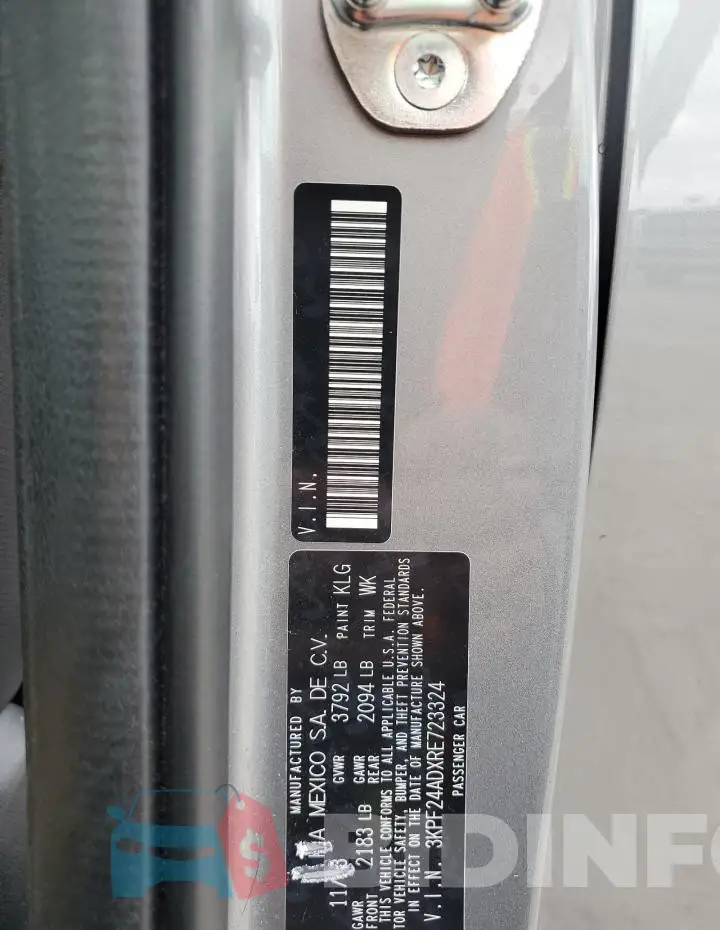 3KPF24ADXRE723324 Photo# 12