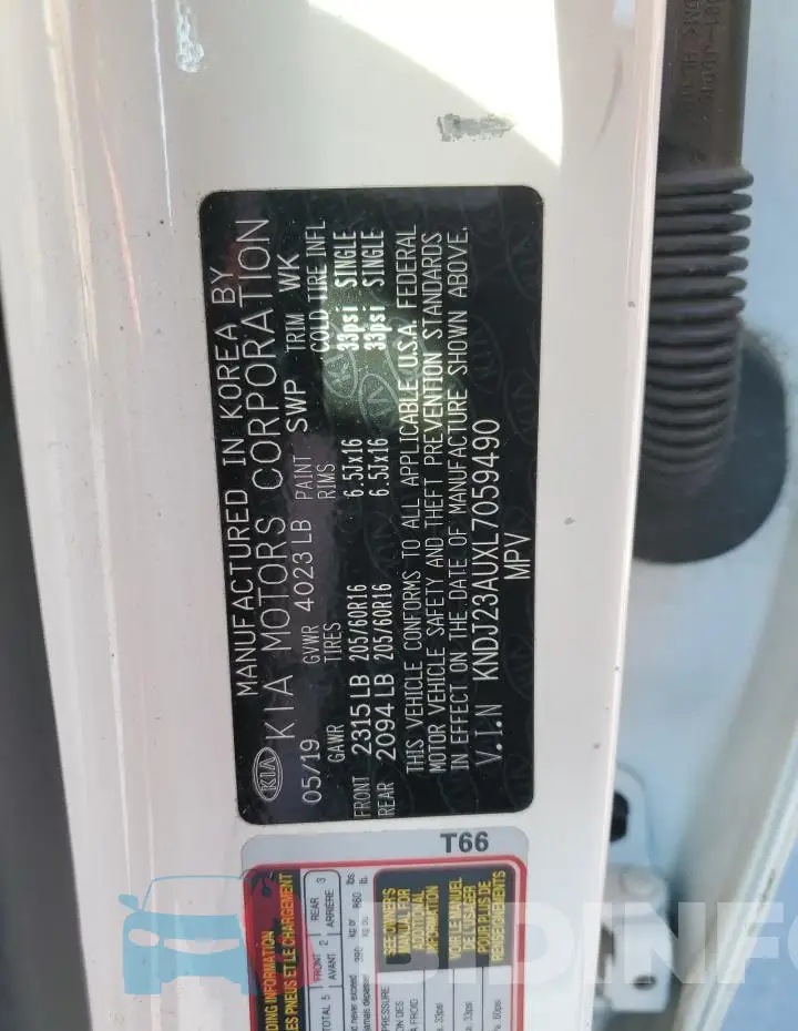 KNDJ23AUXL7059490 Photo# 13