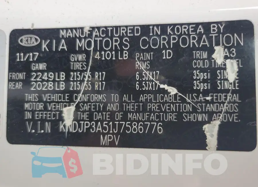 KNDJP3A51J7586776 Photo# 12