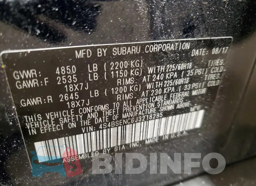 4S4BSENC6J3218295 Photo# 14