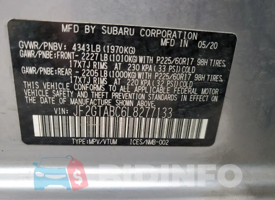 JF2GTABC6L8277133 Photo# 12