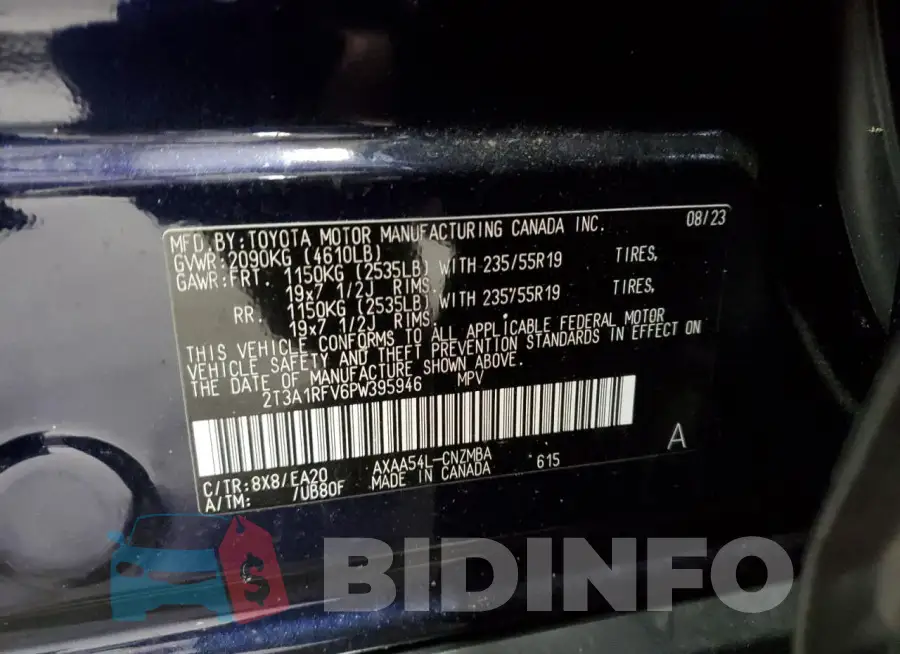 2T3A1RFV6PW395946 Photo# 13