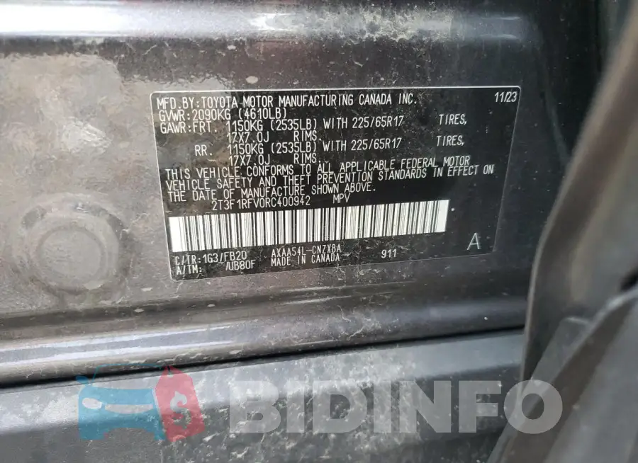 2T3F1RFV0RC400942 Photo# 13