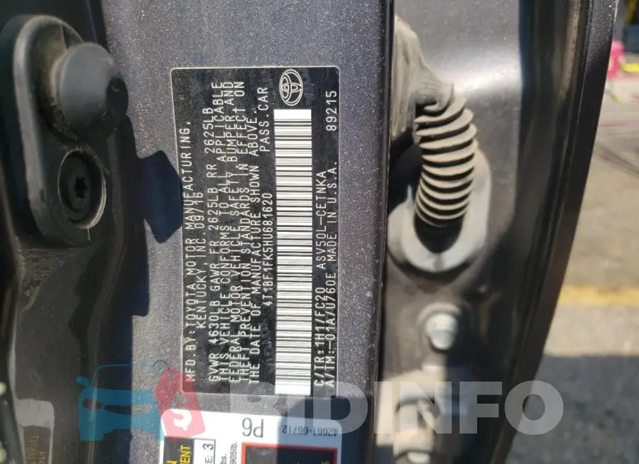 4T1BF1FK5HU681620 Photo# 13