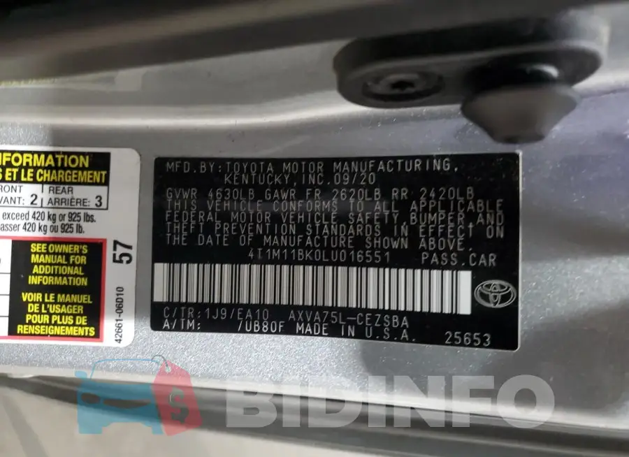 4T1M11BK0LU016551 Photo# 12