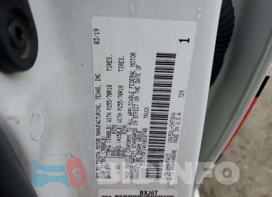5TFTY5F14KX010740 Photo# 13