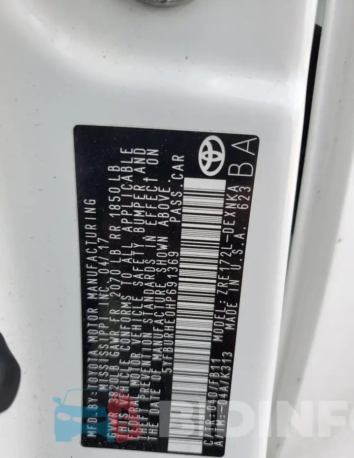 5YFBURHE0HP691369 Photo# 12