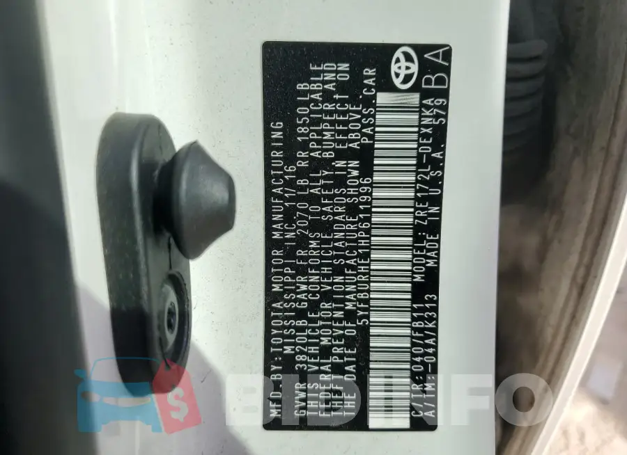 5YFBURHE1HP611996 Photo# 12