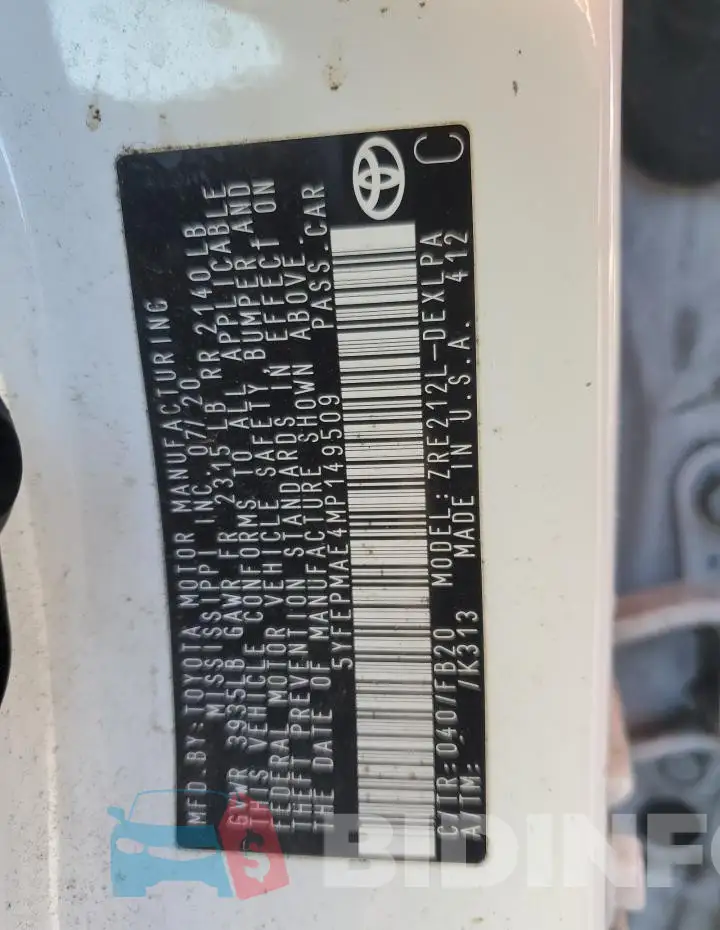 5YFEPMAE4MP149509 Photo# 12