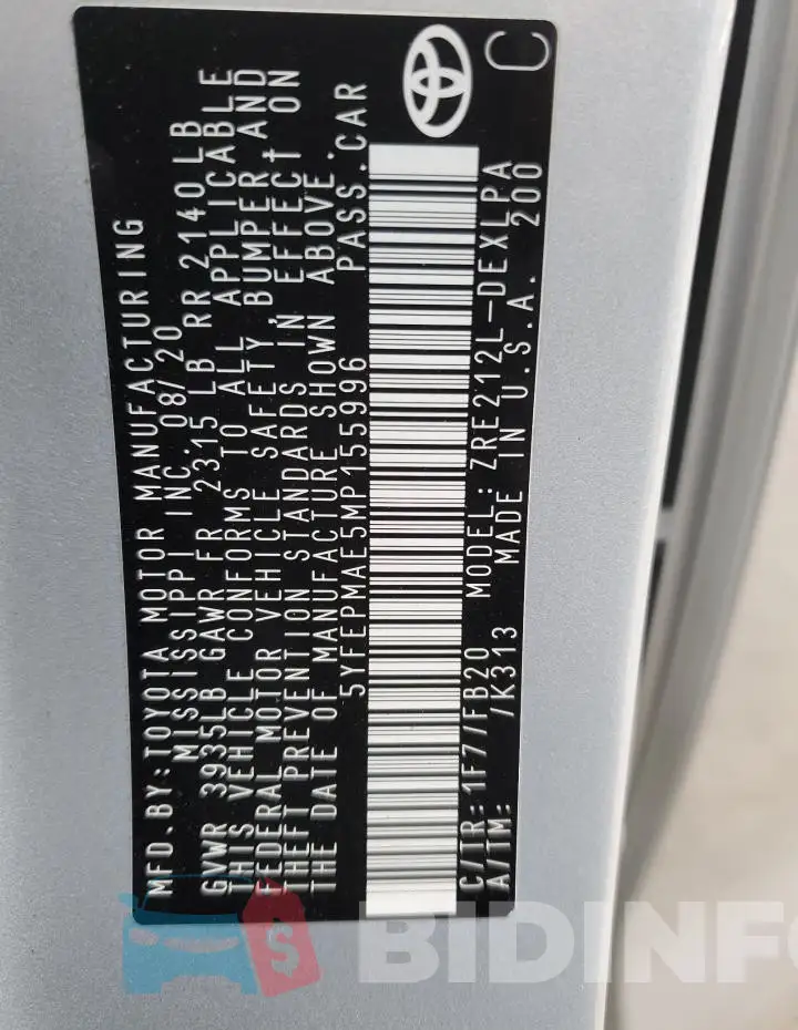 5YFEPMAE5MP155996 Photo# 12
