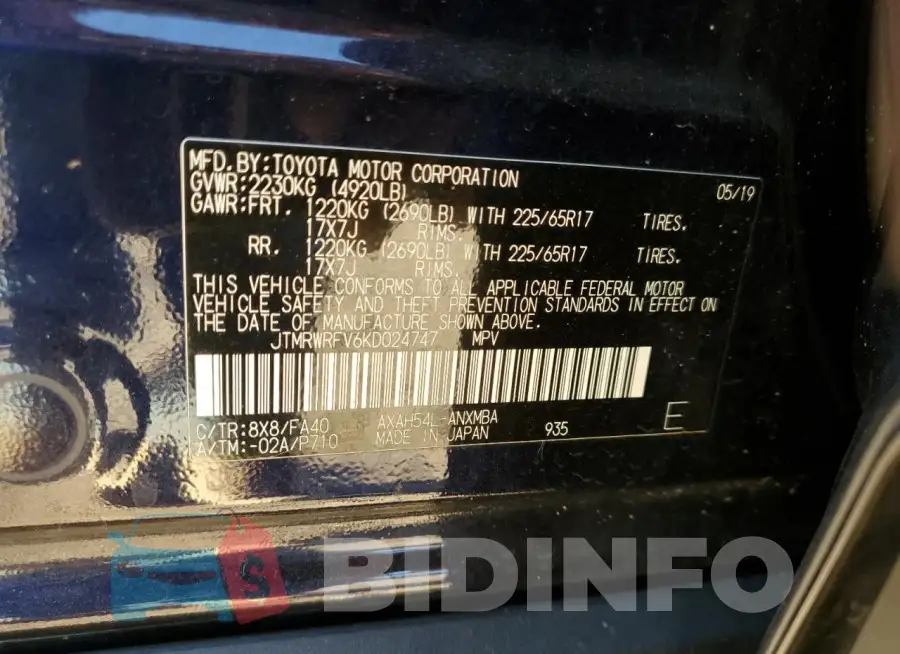 JTMRWRFV6KD024747 Photo# 13