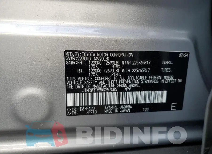 JTMRWRFV8RD257085 Photo# 13