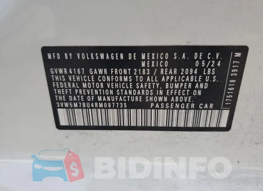 3VW5M7BU4RM087735 Photo# 12
