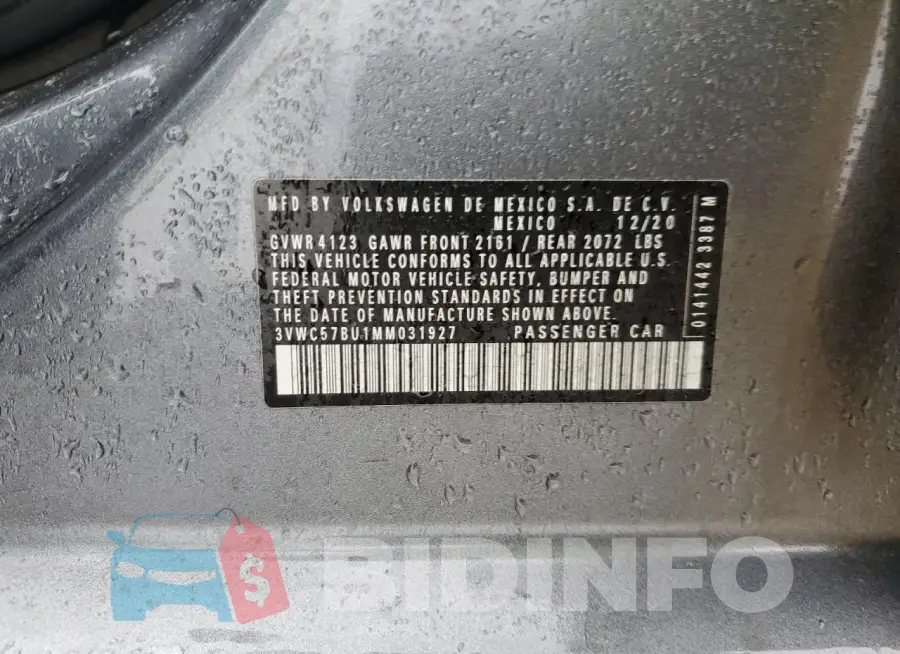 3VWC57BU1MM031927 Photo# 12