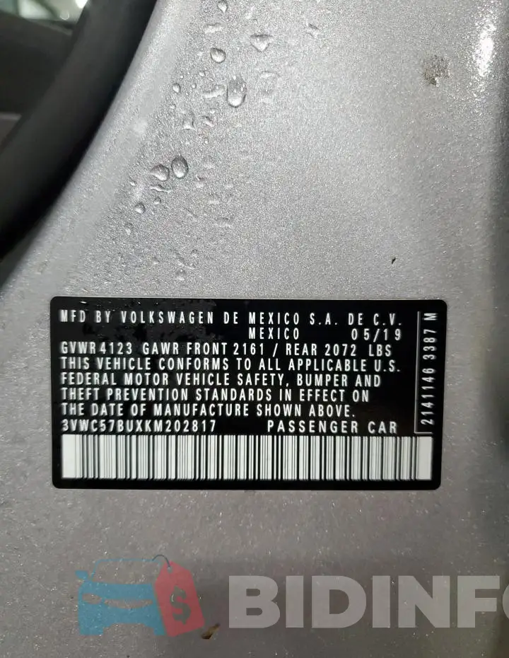3VWC57BUXKM202817 Photo# 12