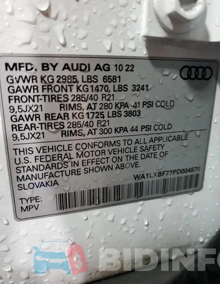 WA1LXBF77PD004570 Photo# 13