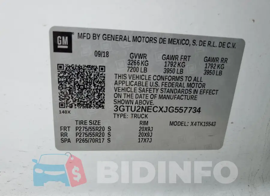 3GTU2NECXJG557734 Photo# 12