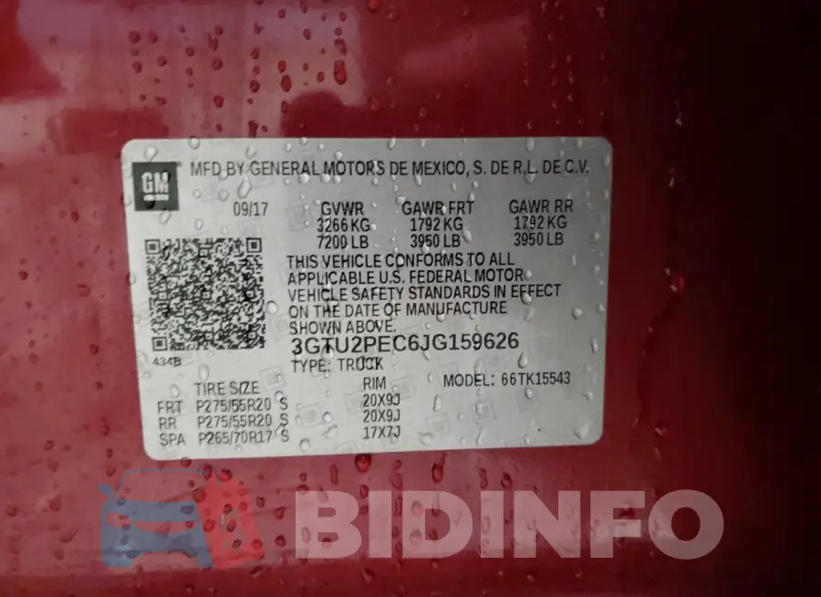 3GTU2PEC6JG159626 Photo# 12
