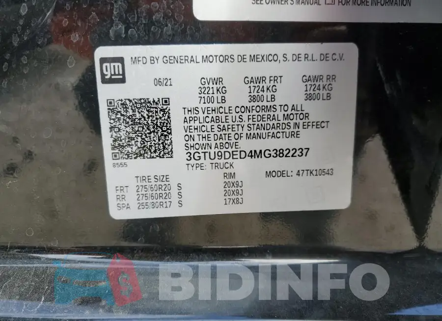 3GTU9DED4MG382237 Photo# 12