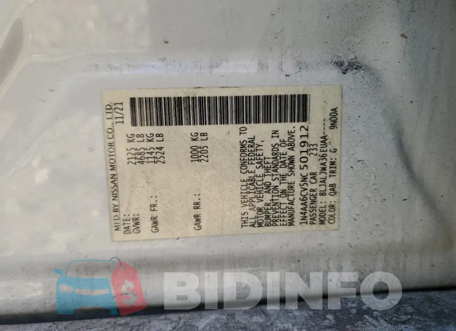 1N4AA6CV5NC501912 Photo# 12