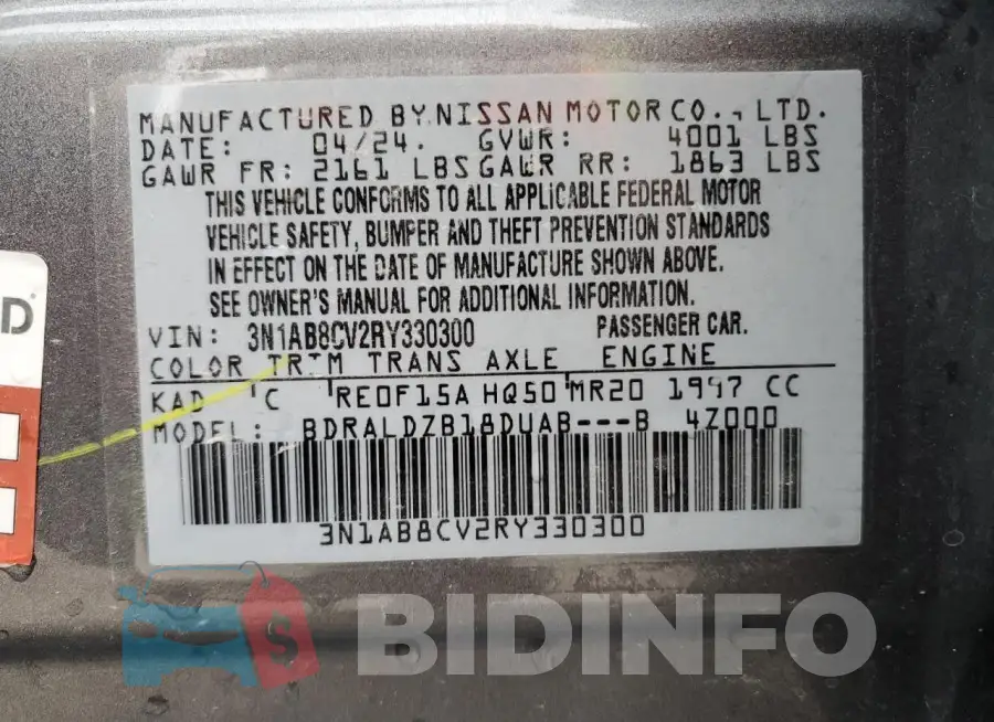 3N1AB8CV2RY330300 Photo# 12