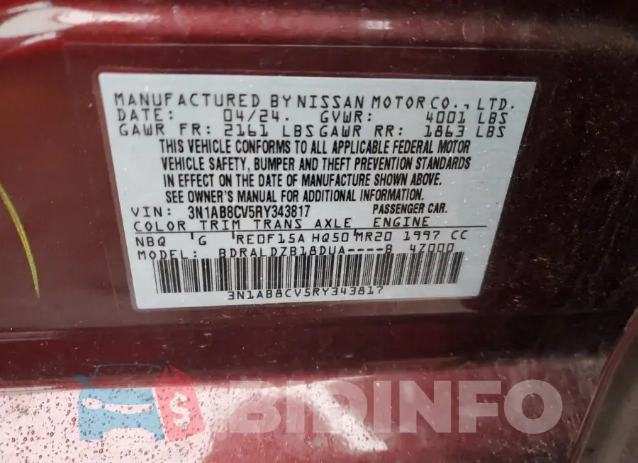 3N1AB8CV5RY343817 Photo# 12