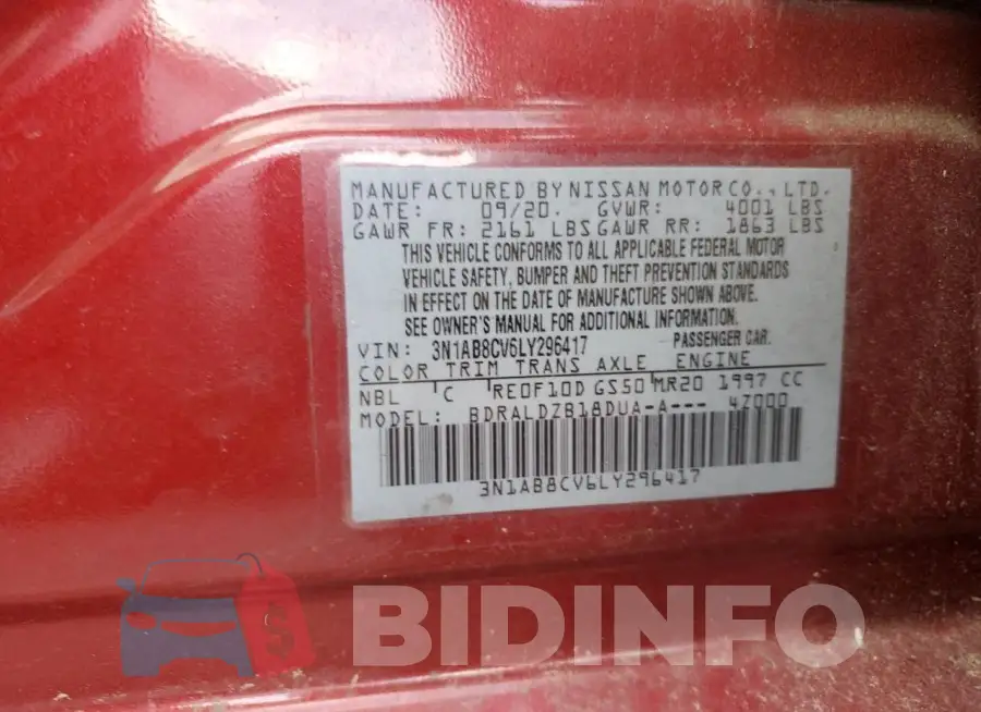3N1AB8CV6LY296417 Photo# 12