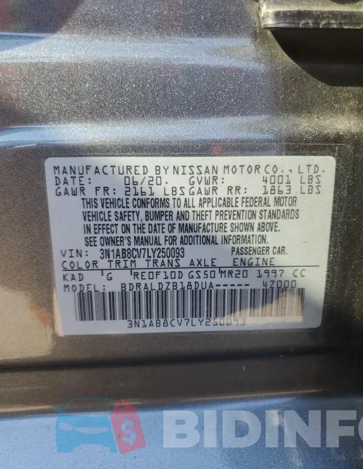 3N1AB8CV7LY250093 Photo# 12