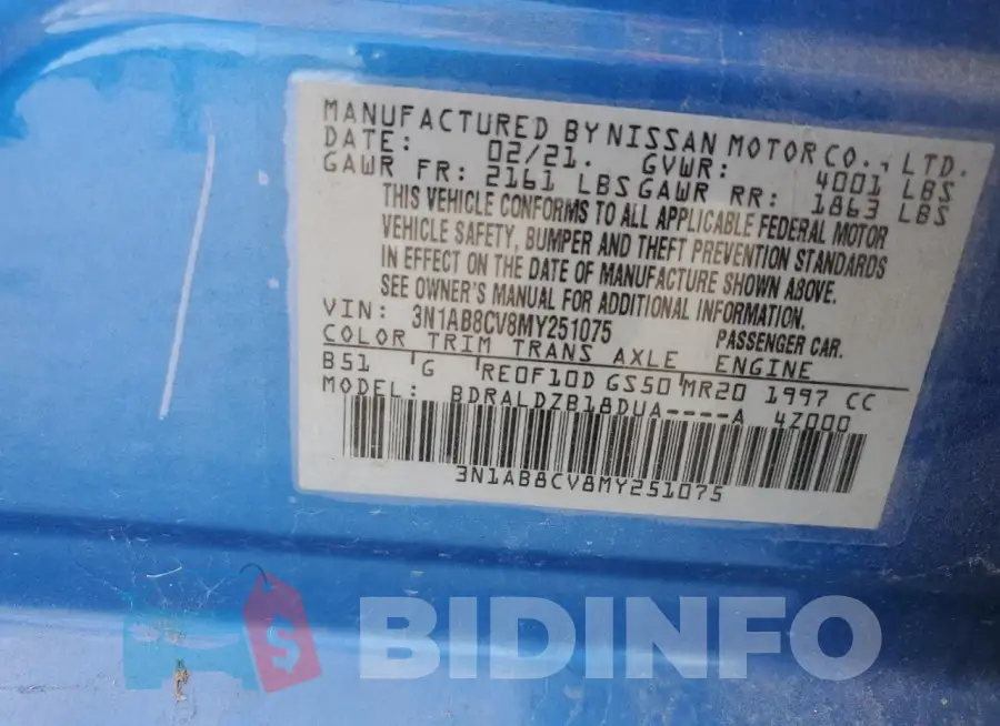 3N1AB8CV8MY251075 Photo# 12