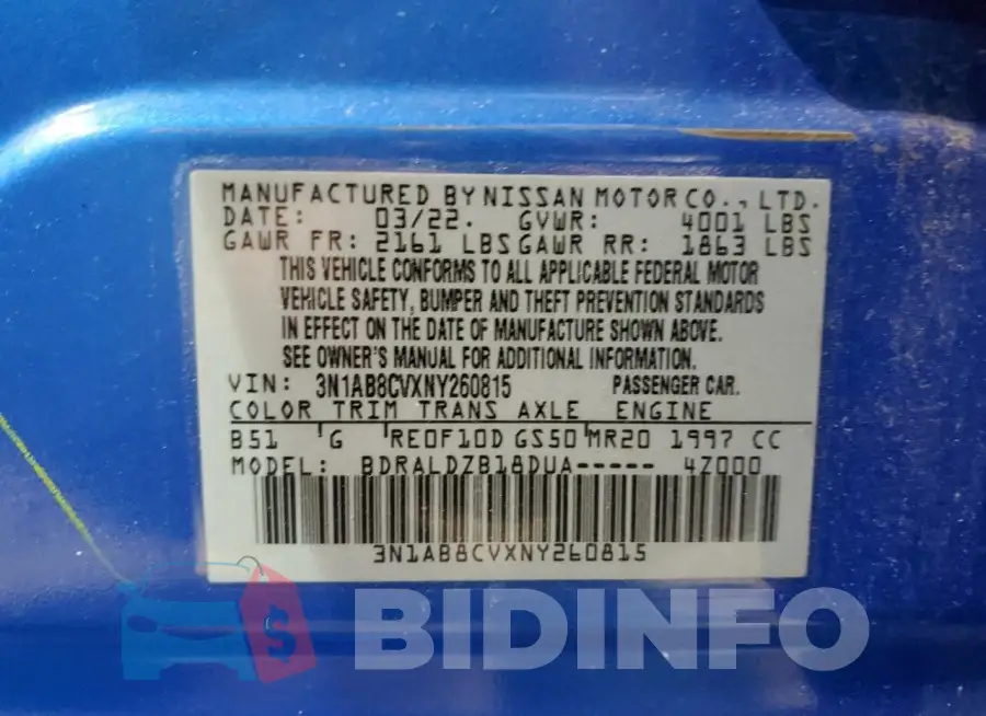 3N1AB8CVXNY260815 Photo# 13