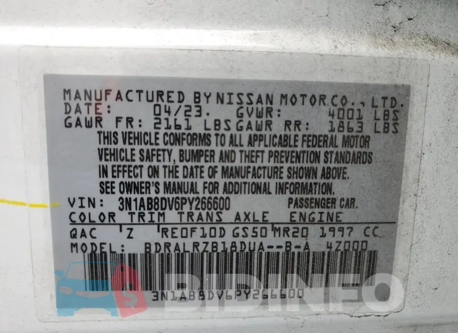 3N1AB8DV6PY266600 Photo# 12